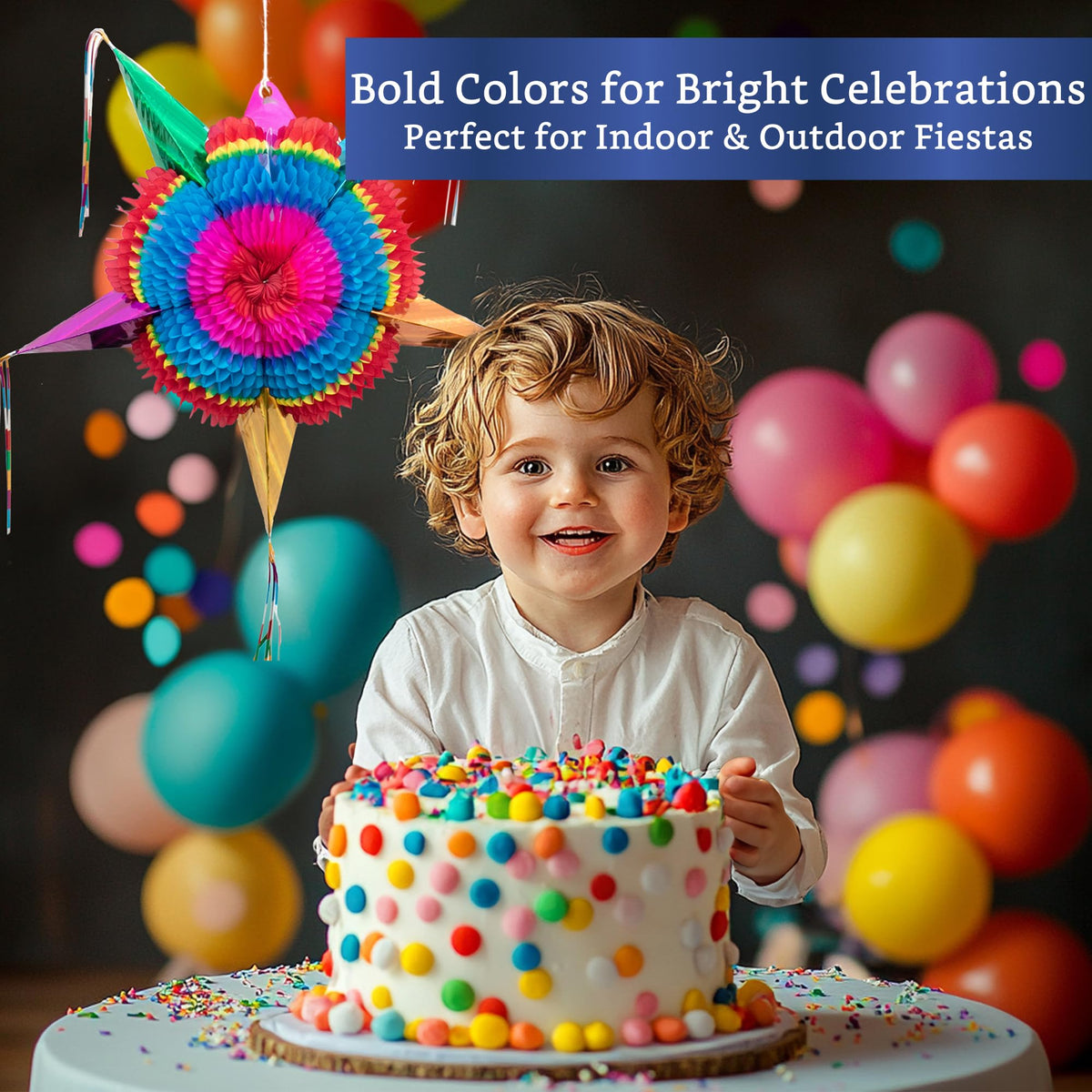 Fiesta Wraps Mexican Pinata tissue paper detail adds vibrant color and texture