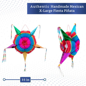 Fiesta Wraps pinata candy chamber open, ideal for filling treats for groups.