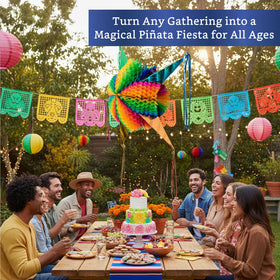 Fiesta Wraps durable pinata doubles as decor and a game centerpiece.