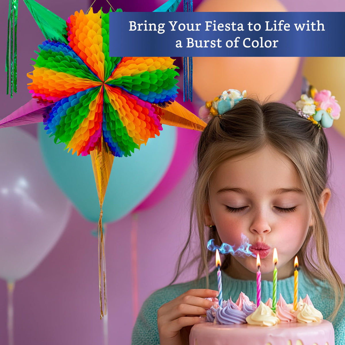 Fiesta Wraps pinata with easy-fill top opening.