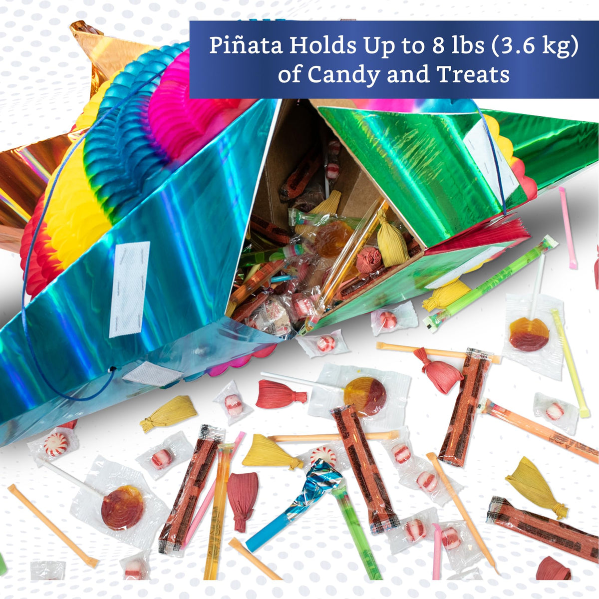 Fiesta Wraps traditional cone pinata construction, showcasing authentic craft.