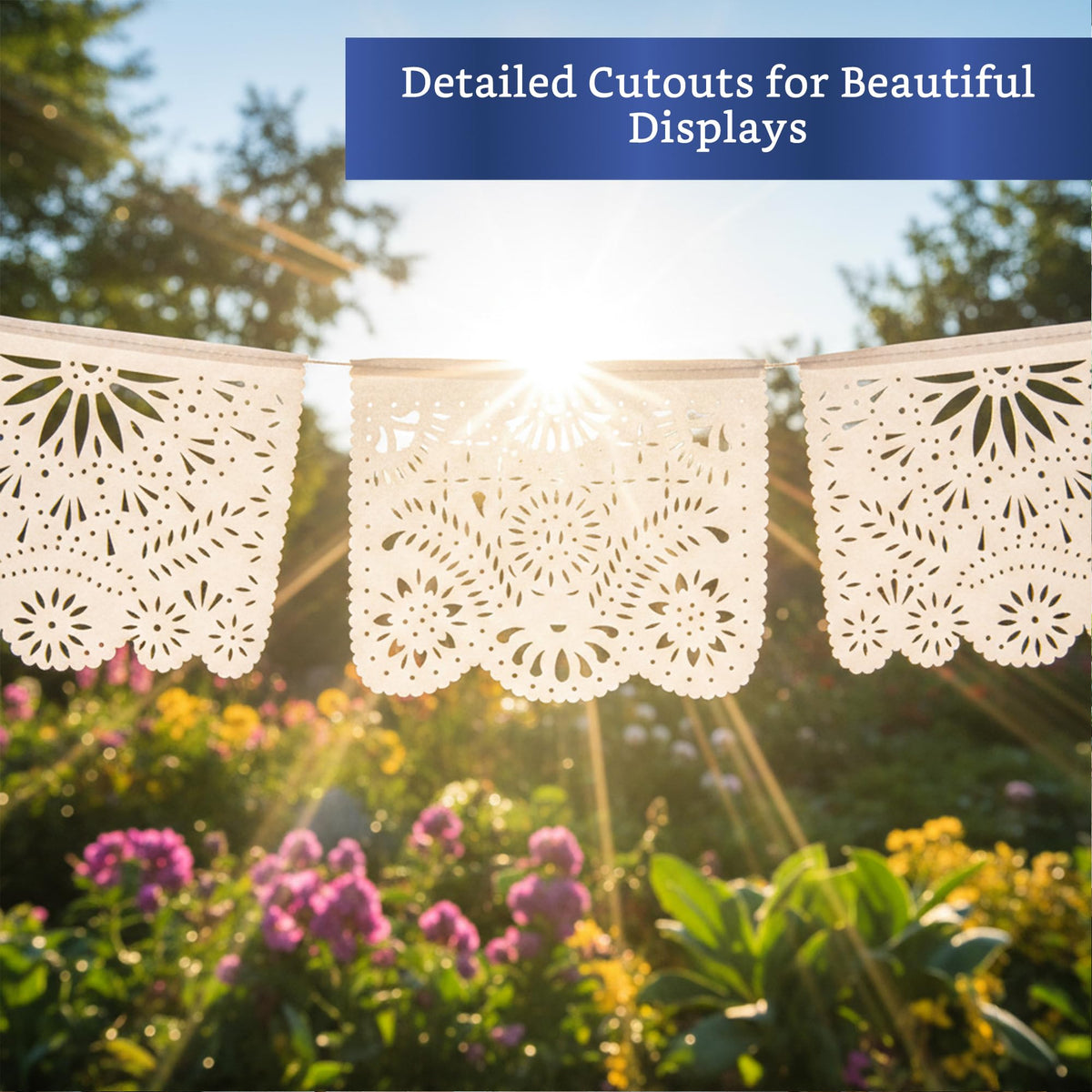 Fiesta Wraps 92 ft total banner length creates generous decor