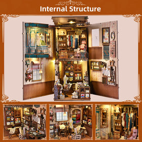 fifijoy Book Nook Kit dust cover protects the miniature scene.