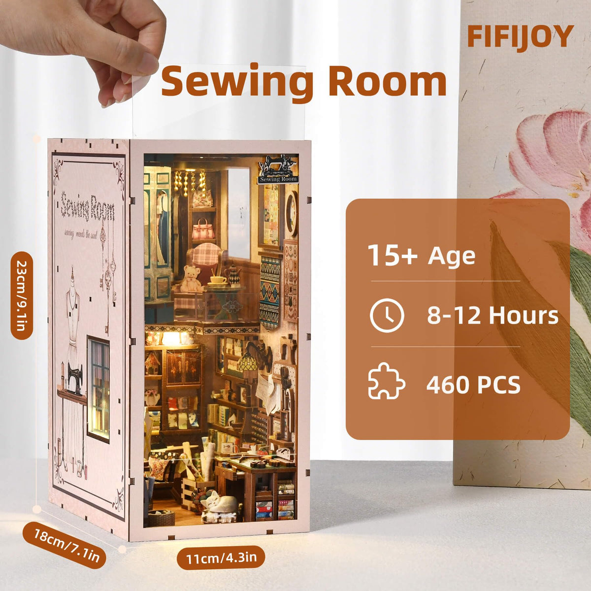 fifijoy Book Nook Kit ironing station clean, tidy finishing area