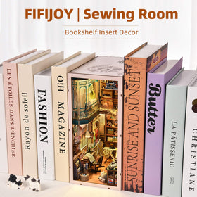 Fifijoy Book Nook Kit package opened shelf setup ready-to-display