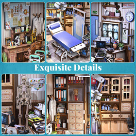 Fifijoy Book Nook medical instruments detail adds authentic charm to the scene