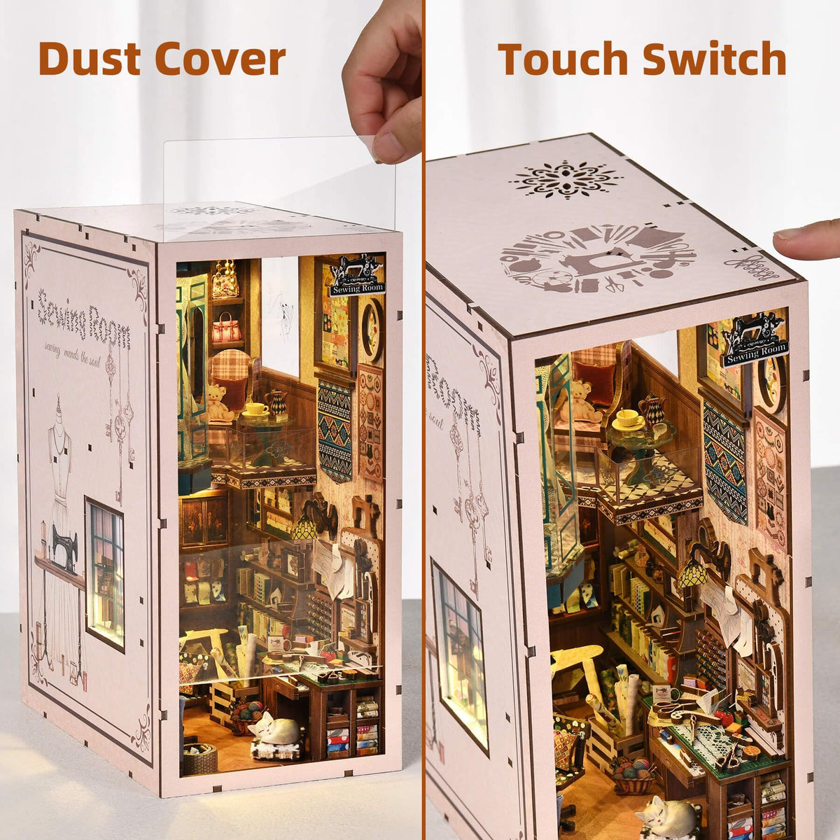 fifijoy Sewing Room built-in LED light glows warmly