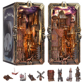 fifijoy Viking Book Nook Kit unboxing reveals sturdy wood pieces for DIY lovers