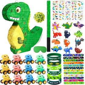 FIGEPO dinosaur pinata with bright crepe paper for festive party decor