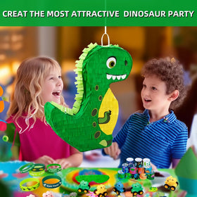 FIGEPO dinosaur pinata features a sturdy hanging loop for secure setup