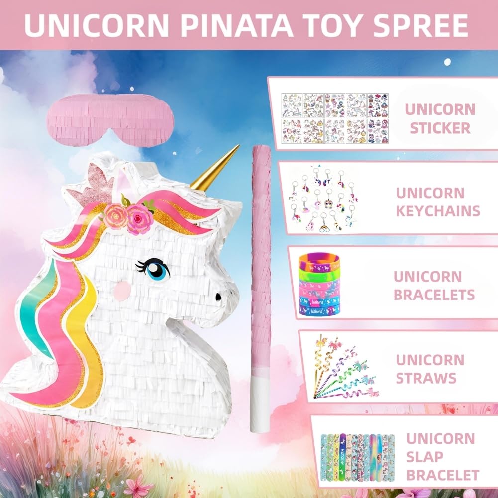 FIGEPO unicorn silicone bracelets as colorful party favors.