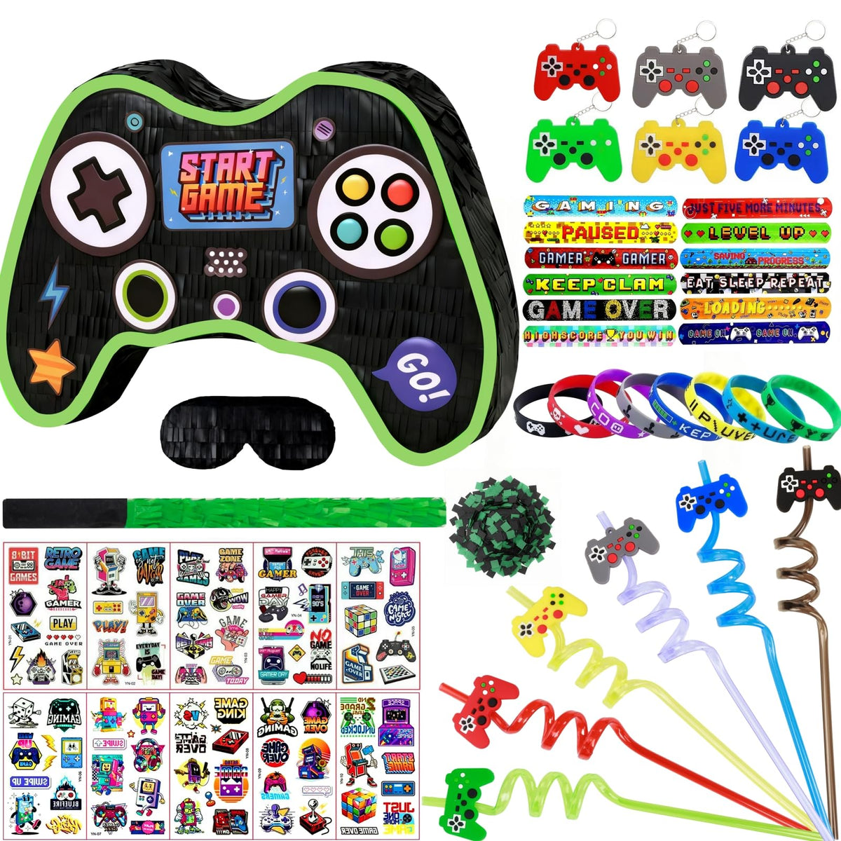 FIGEPO video game pinata controller centerpiece for a vibrant gamer party