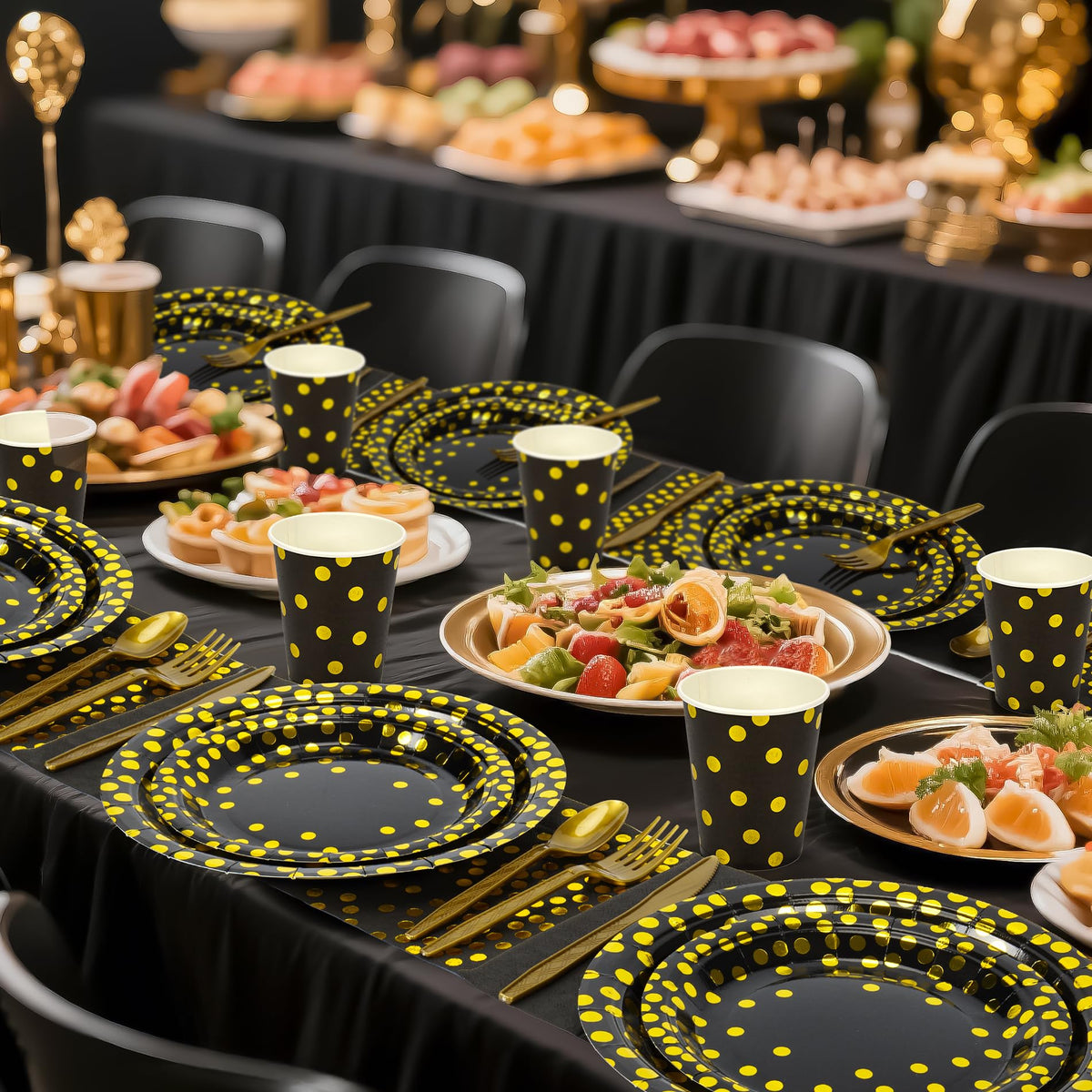 Fighting to Achieve gold cutlery set completes the tableware with convenience