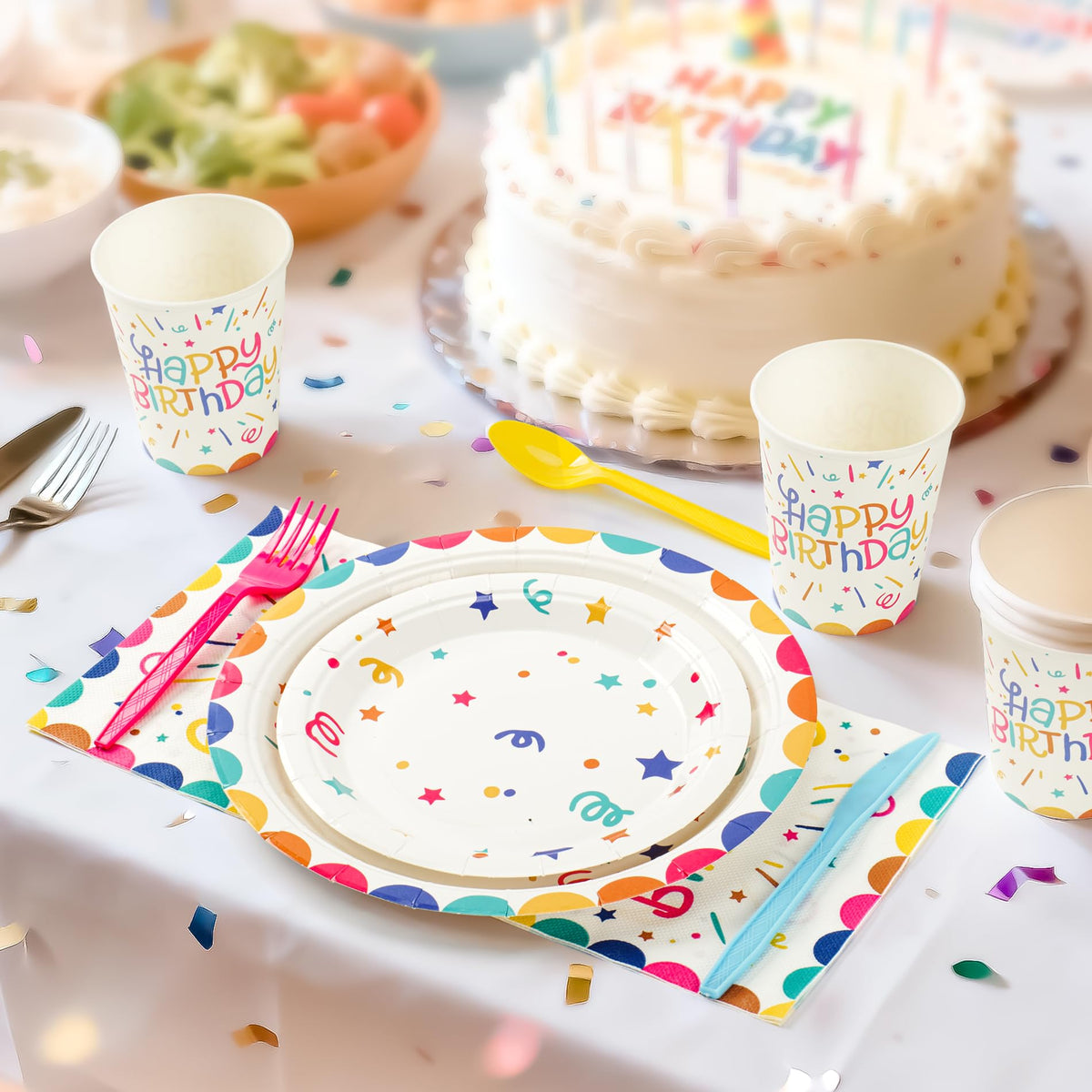 Fighting to Achieve color-coordinated cutlery set for easy dining