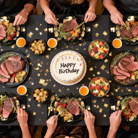Fighting to Achieve birthday-themed tableware decor for festive celebrations.