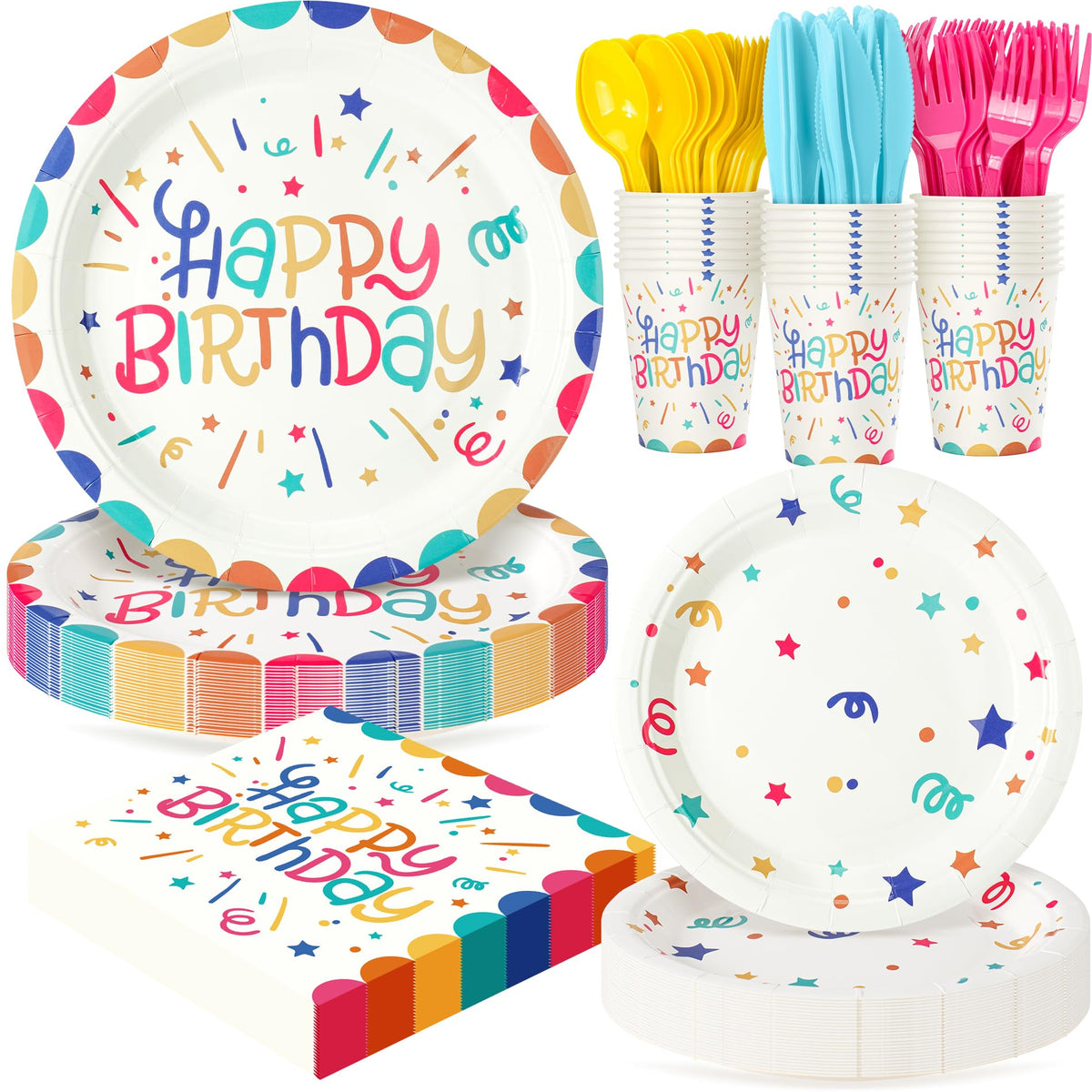 Fighting to Achieve multicolor 7in plates for snacks and desserts at birthdays