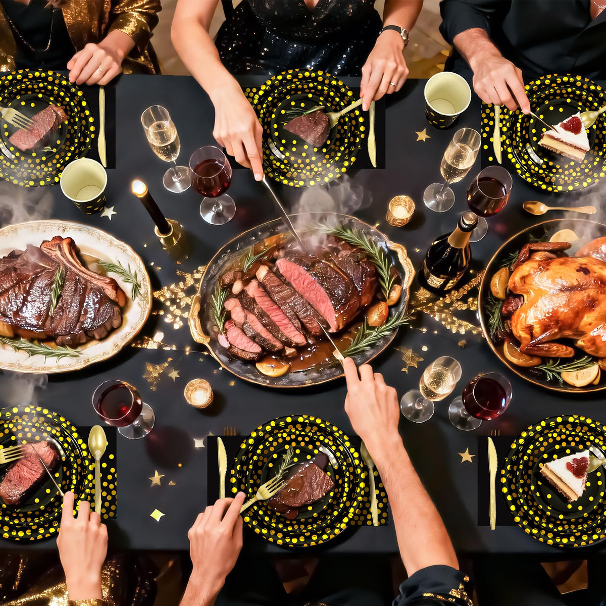 Fighting to Achieve 168 piece disposable tableware kit for effortless hosting