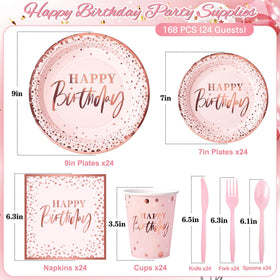 Fighting to Achieve pink rose-gold cups for easy serving at birthdays and celebrations.