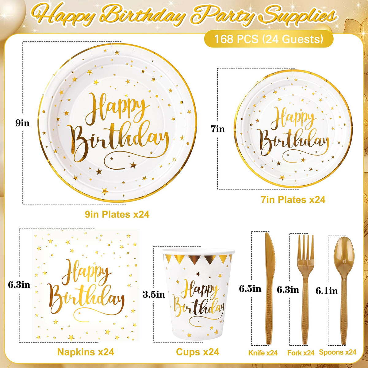 Fighting to Achieve white and gold 9in plates for main courses