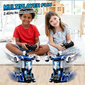 Figrol Police Transformer Car dual batteries extend playtime for longer sessions