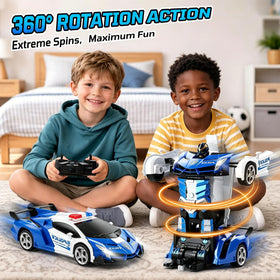 Figrol Police Transformer Car robot mode ready transformation action for imagination