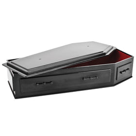 Figures Toy Company coffin interior lining with removable lid for easy posing.