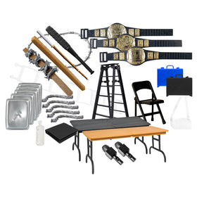 Figures Toy Company accessory pack shows belts and chairs for authentic match storytelling.