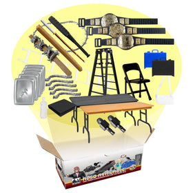 Figures Toy Company 30-piece massive wrestling set with table and ladder for dynamic arena action.
