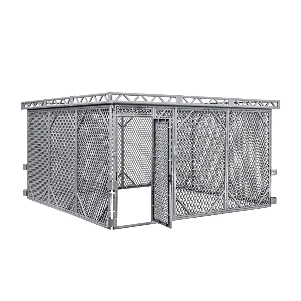 Figures Toy Company steel cage panel closeup with sturdy 20 3/8 by 12 inch dimensions.