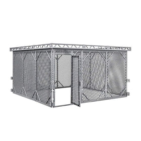 Figures Toy Company steel cage panel closeup with sturdy 20 3/8 by 12 inch dimensions.