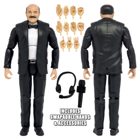 Figures Toy Company Ultimate Classic Commentator wearing headset for interviews