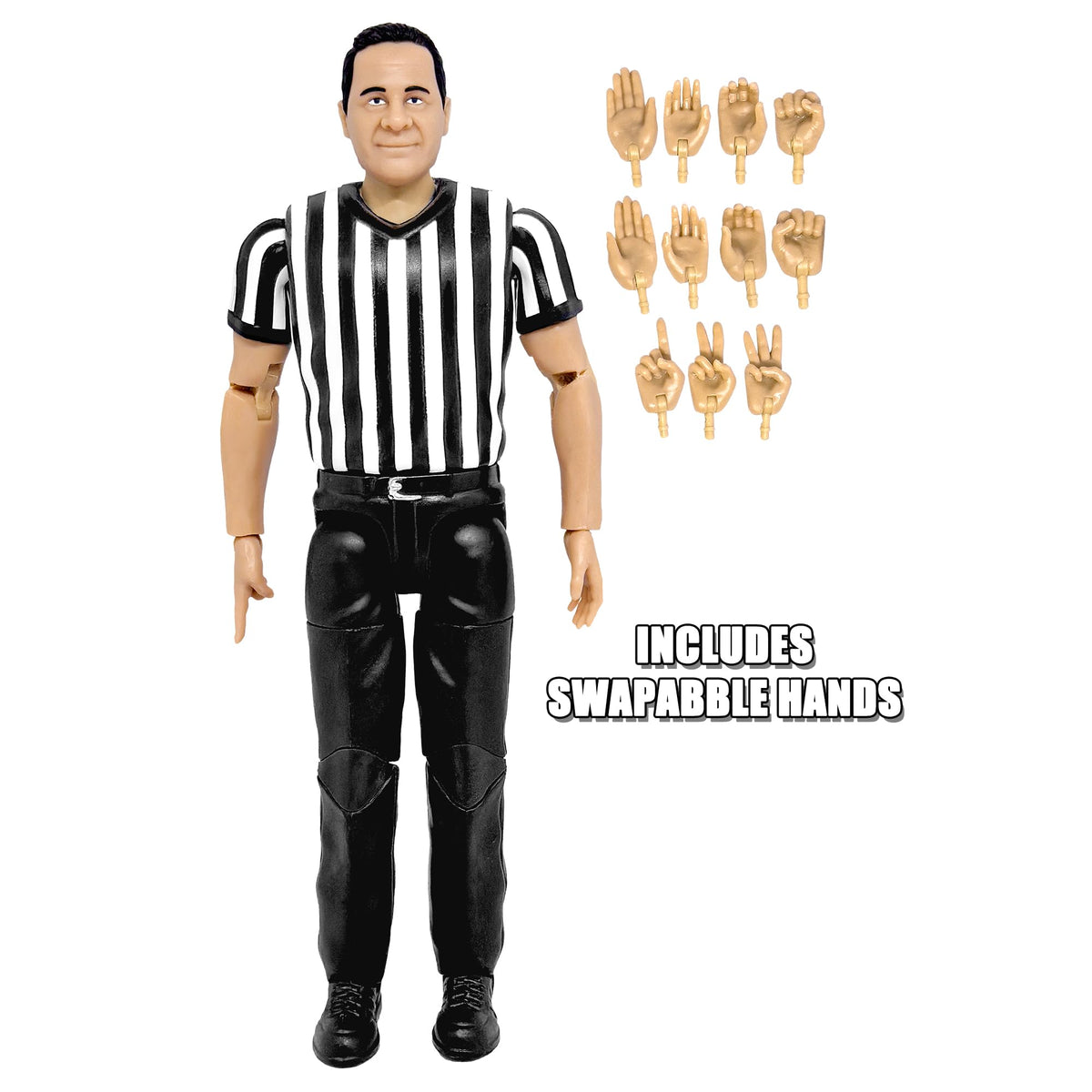 Figures Toy Company Ultimate Talking Referee features 20+ articulation points for dynamic posing