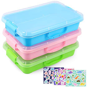 FIIOEOY sensory bin blue lid for organized play and easy cleanup