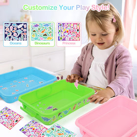 FIIOEOY sensory bin stackable design saves space and keeps areas neat