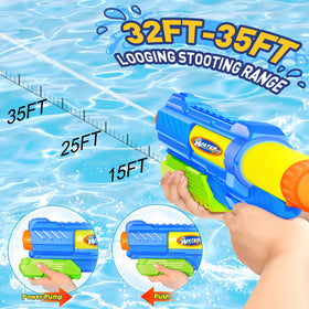 Fikamd water gun with non-slip grip and lightweight feel.
