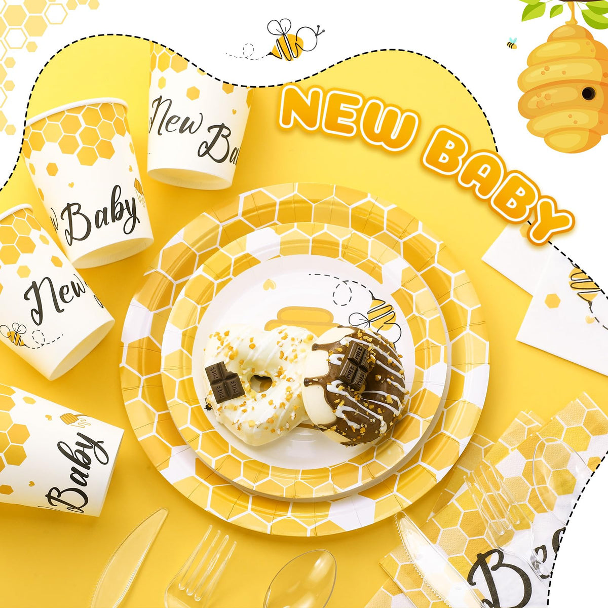 FillTouch bee-themed napkins for quick, stylish cleanup