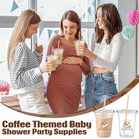 FillTouch brown striped straws — coordinated serving for party cups