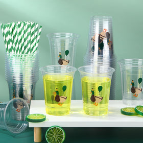 FillTouch Duck birthday party tumblers deliver sturdy, disposable convenience for hassle-free cleanup.