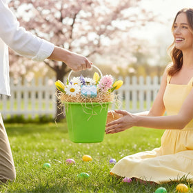 FillTouch display-ready arrangement featuring 12 square buckets