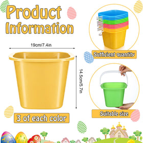 FillTouch blue Easter square bucket ideal for treat bins and activities