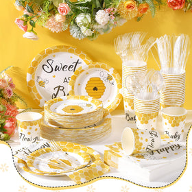 FillTouch gold plastic utensils set for easy serving and cleanup