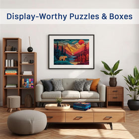 Final Piece Puzzles Bear Country European blue board ensures precise, warp-resistant edges
