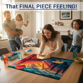 Final Piece Puzzles Bear Country finished size is 19.25 by 26.625 inches