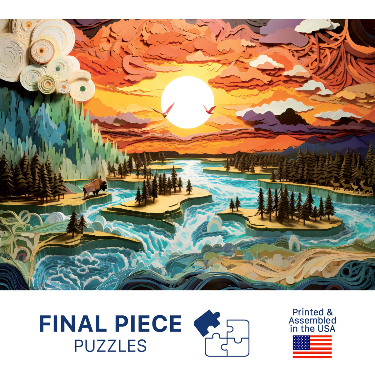 Final Piece Puzzles Big Sky Country satin finish reduces glare for comfortable viewing