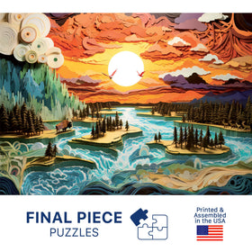 Final Piece Puzzles Big Sky Country satin finish reduces glare for comfortable viewing