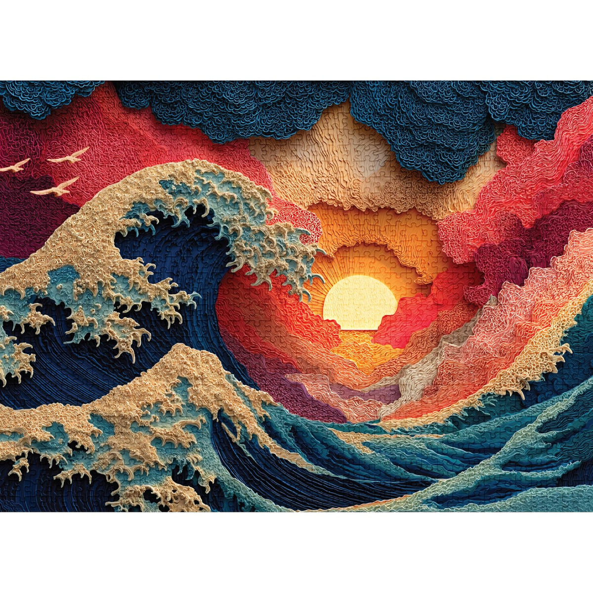 Final Piece Puzzles Great Wave number-debut-series badge highlighting collectibility.