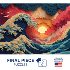 Final Piece Puzzles Great Wave poster 9x13 reference for easy sorting.