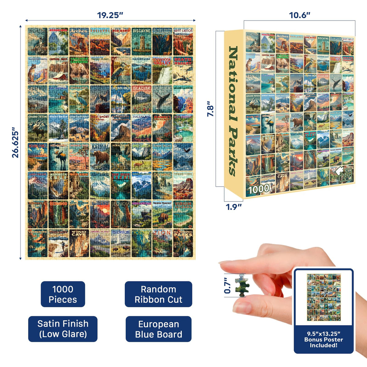 Final Piece Puzzles satin finish closeup reduces glare for comfortable viewing