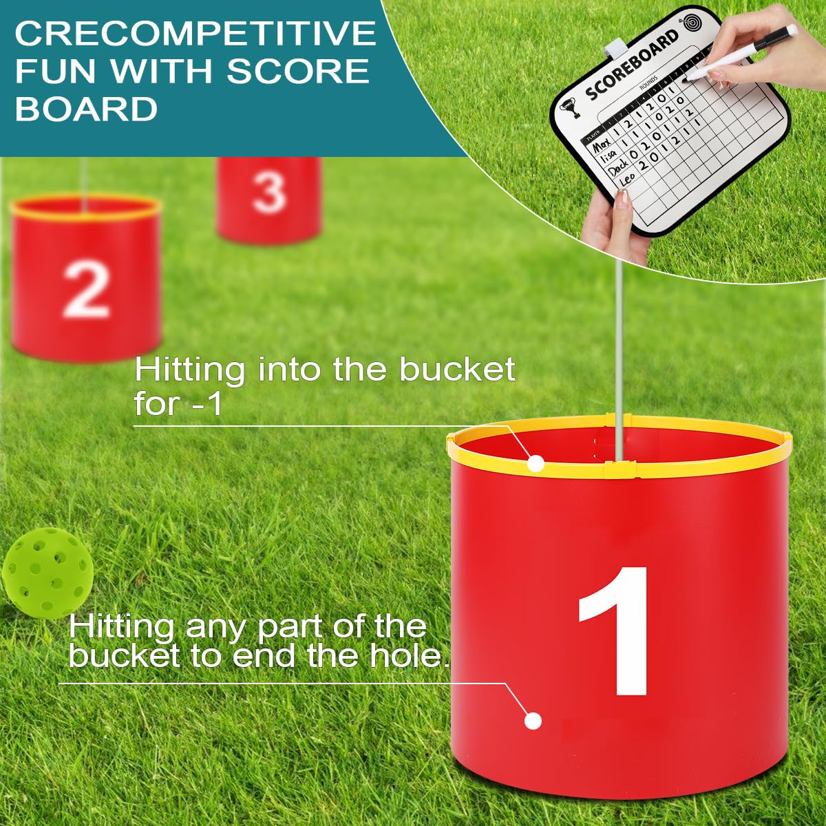 FINCOME tee boxes to help beginners aim and measure distance