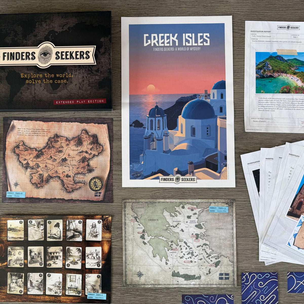 Finders Seekers Greek Isles puzzle cards spark problem-solving and family fun